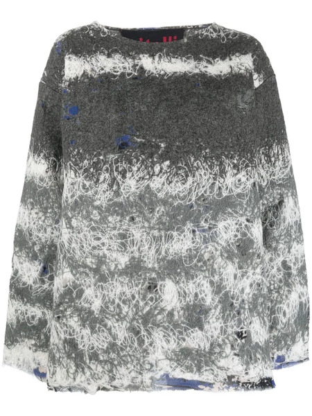  Vitelli Contrasting-stitch Knit Jumper - Grey 