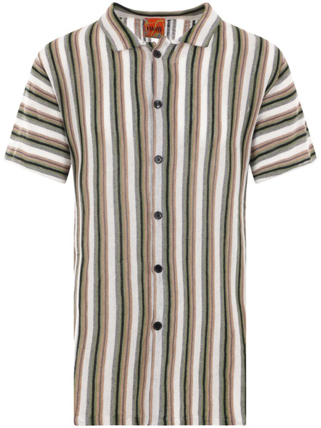  Vitelli Striped Short-sleeve Shirt - White 