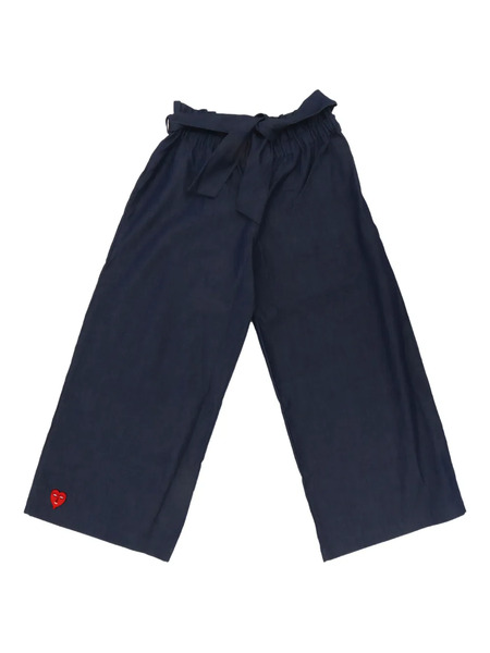  Vivetta Bow-fastening Heart-patch Trousers - Blue 