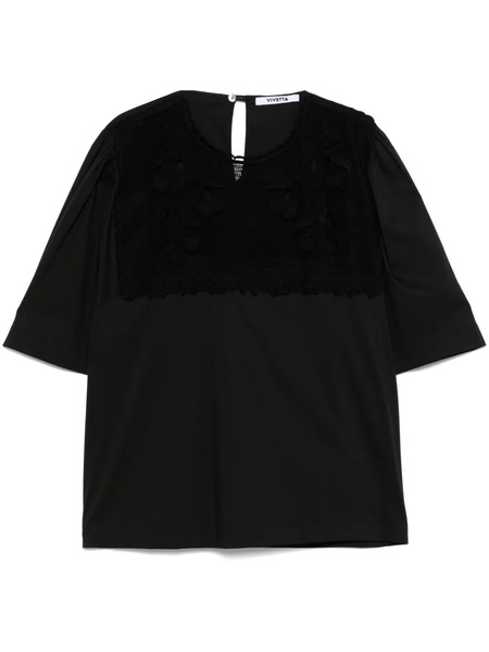  Vivetta Embroidered Top - Black 