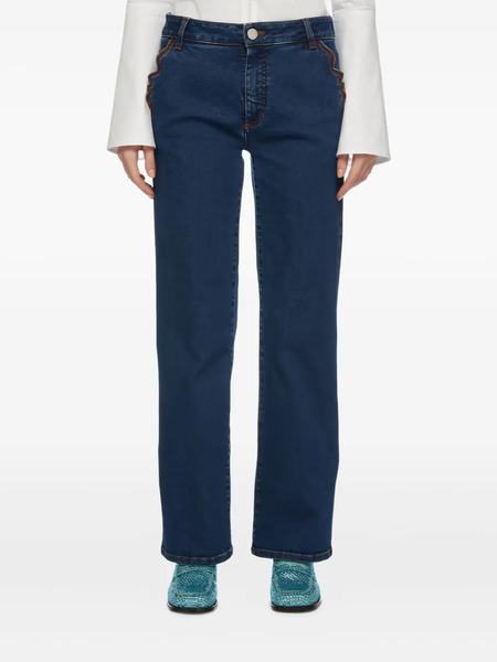  Vivetta Embroidery Regular Jeans - Blue 
