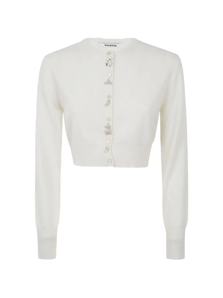  Vivetta Fish-detail Cardigan - White 