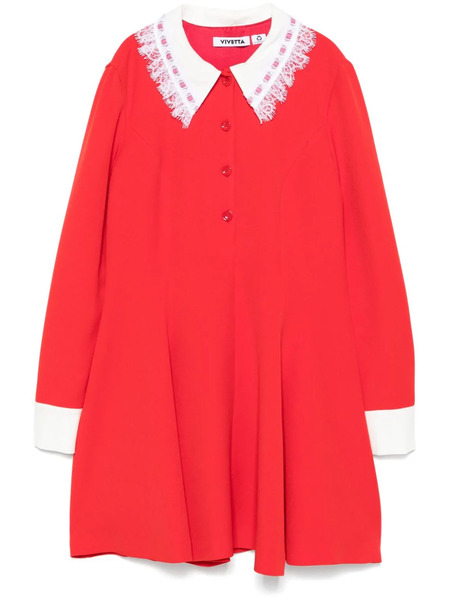  Vivetta Lace-detail Dress - Red 