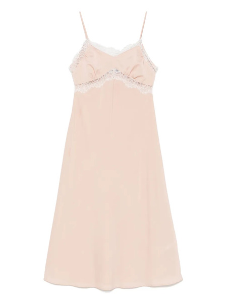  Vivetta Lace-trim Midi Dress - Neutrals 