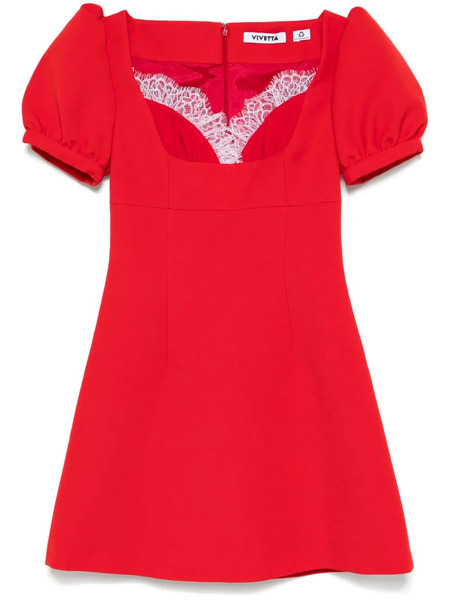  Vivetta Lace-trim Mini Dress - Red 
