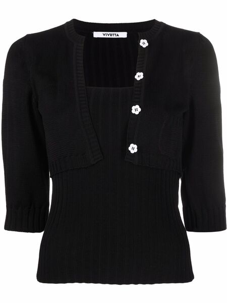  Vivetta Layered Two-piece Jumper - Black 