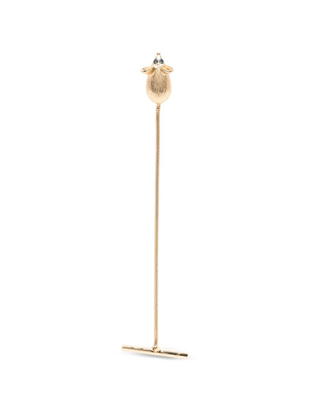  Vivetta Mouse Embellished Brooch - Gold 