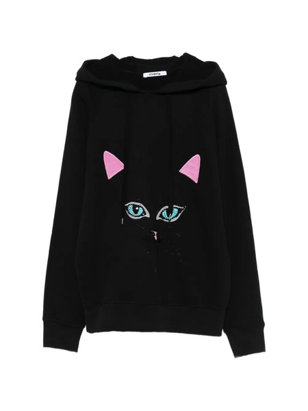  Vivetta Sequin-appliqué Hoodie - Black 