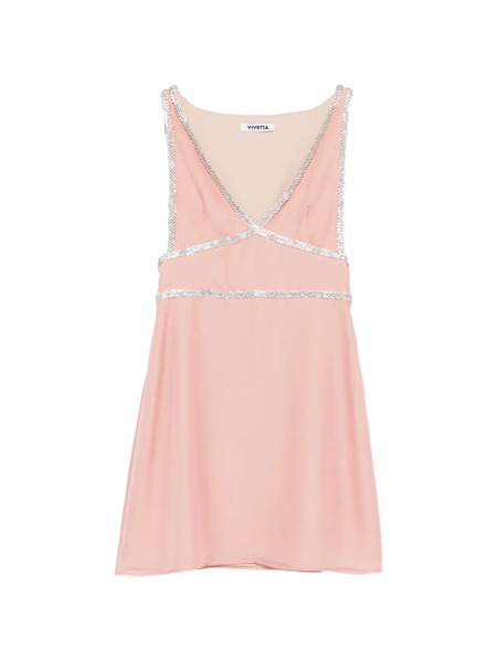  Vivetta V-neck Mini Dress - Pink 