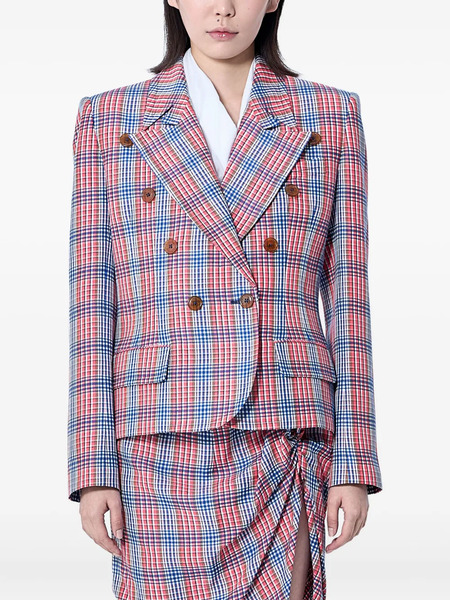  Vivienne Westwood Check-pattern Double-breasted Blazer - Red 