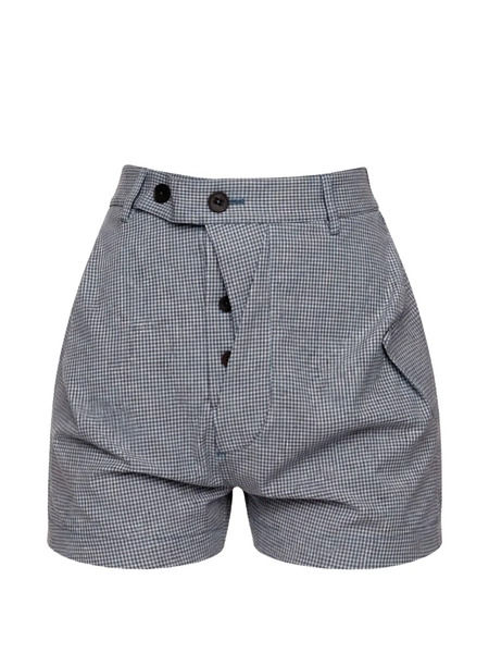  Vivienne Westwood Gingham-pattern Shorts - Blue 