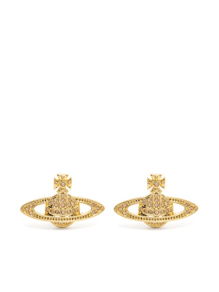  Vivienne Westwood Mini Bas Relief Stud Earrings - Gold 