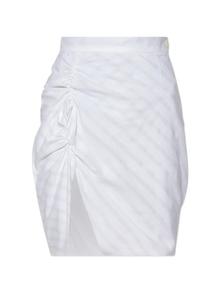  Vivienne Westwood Striped Gathered Skirt - White 