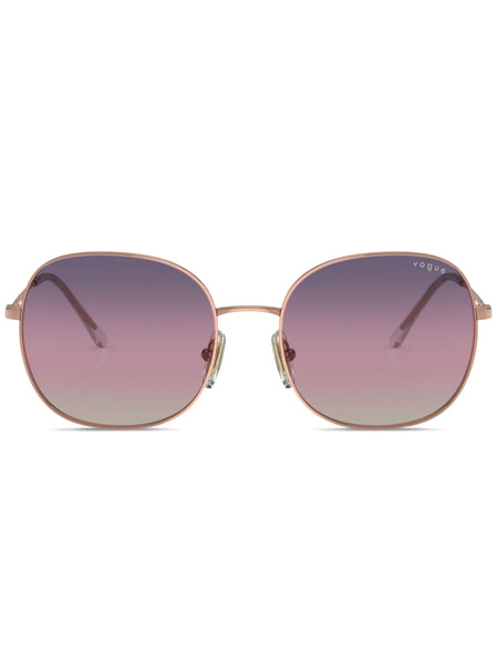  Vogue Eyewear Gradient-lenses Round-frame Sunglasses - Gold 