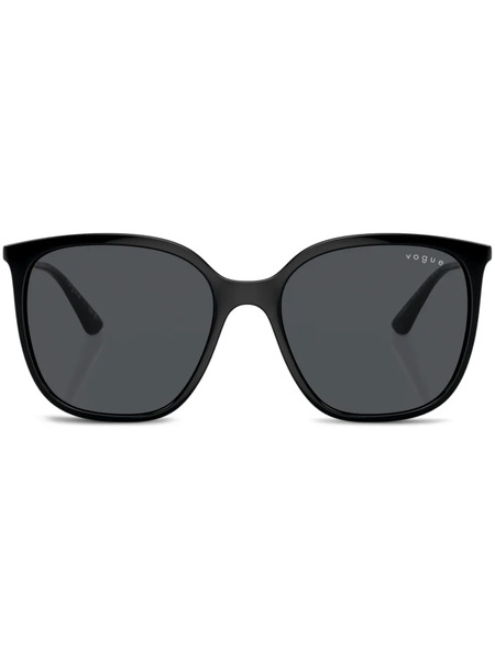  Vogue Eyewear Logo-engraved Round-frame Sunglasses - Black 