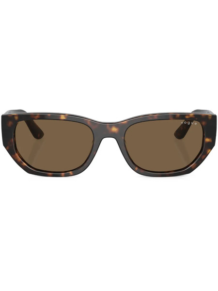  Vogue Eyewear Tortoiseshell-effect Rectangle-frame Sunglasses - Brown 