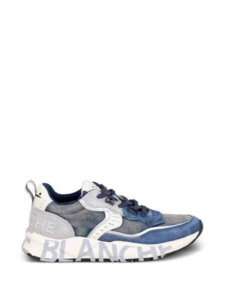  Voile Blanche Lettered Sneakers - Blue 