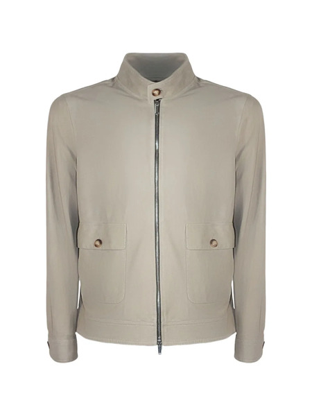  Volfagli Plutone High-collar Suede Jacket - Neutrals 