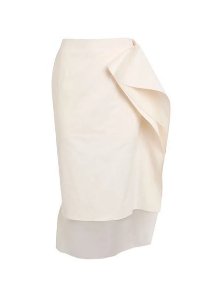  Voranida Ruffled Midi Skirt - Neutrals 