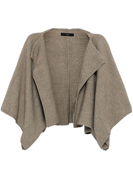  Voz Asymmetric Lurex Cape - Green 