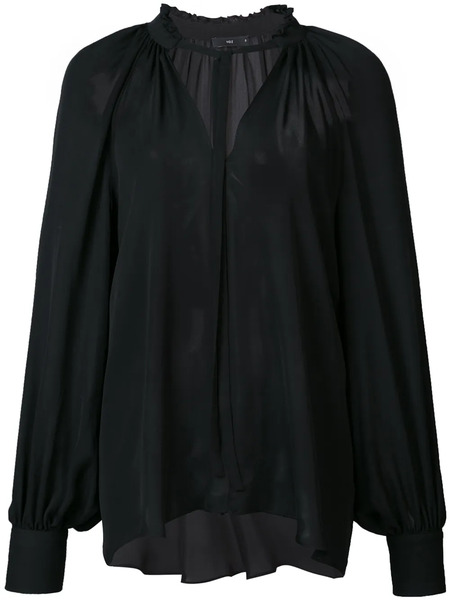  Voz Bishop Sleeve Blouse - Black 