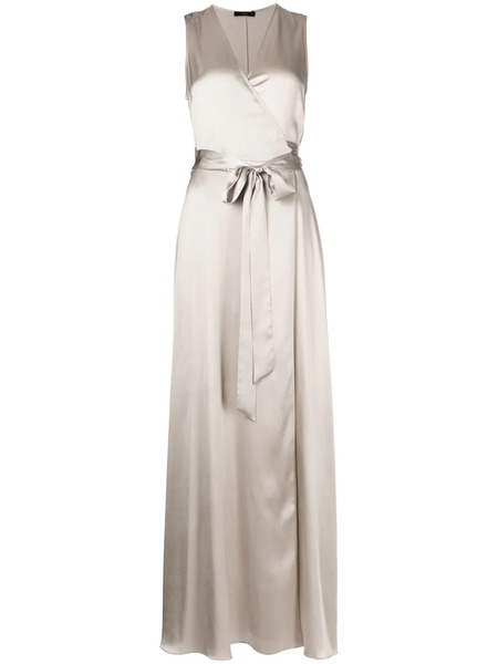  Voz Frontward Wrap Maxi Dress - Grey 