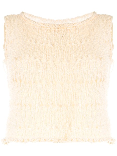  Voz Knitted Crop Top - Neutrals 