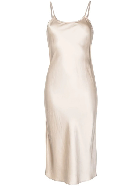  Voz Silk-satin Midi Slip Dress - Neutrals 