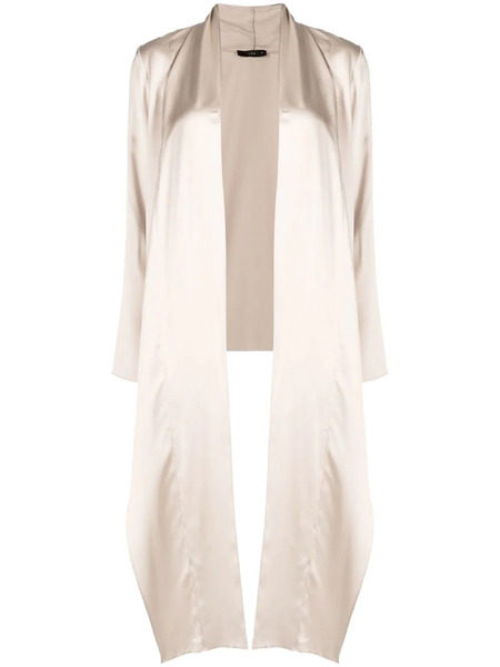  Voz Wrap-style Satin Blouse - Neutrals 