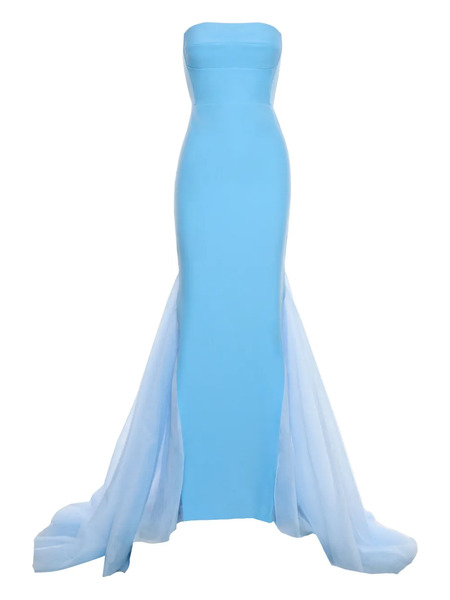  V:pm Atelier Ariana Strapless-fishtail Maxi Gown - Blue 