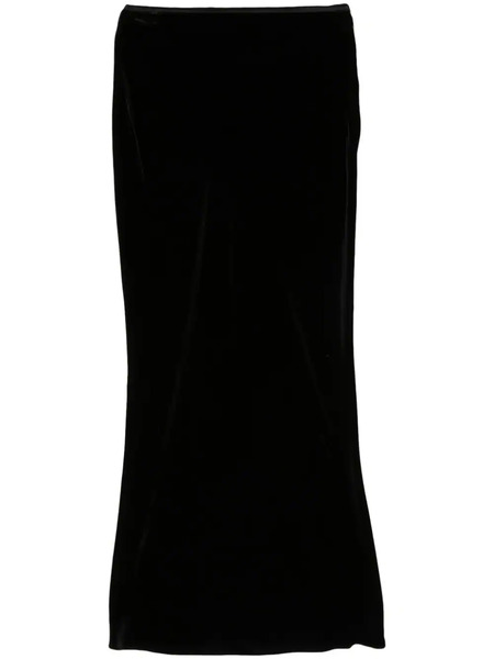  V:pm Atelier Burlesque Midi Velvet Skirt - Black 