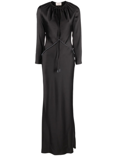  V:pm Atelier Crystal-embellished Long-sleeve Dress - Black 