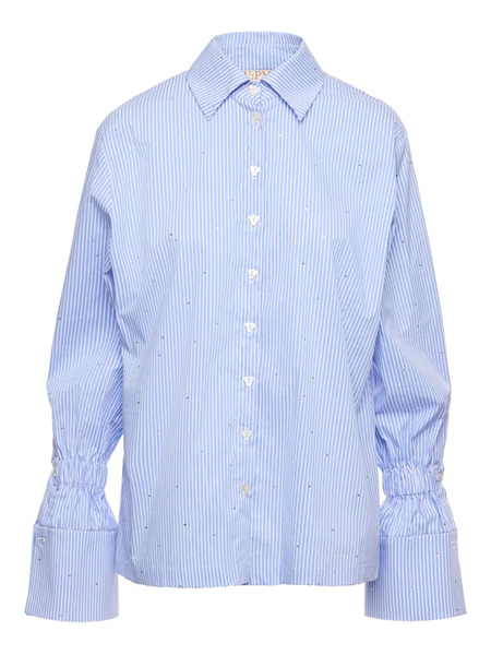  V:pm Atelier Ginny Striped Embellished Shirt - Blue 