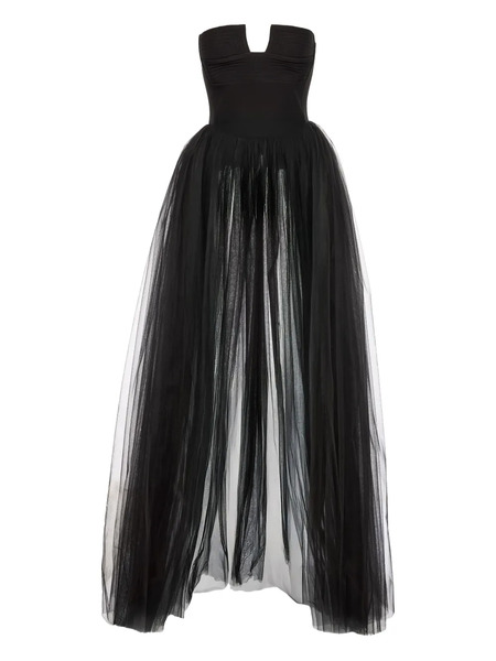  V:pm Atelier Lisa Strapless Tulle-panel Top - Black 