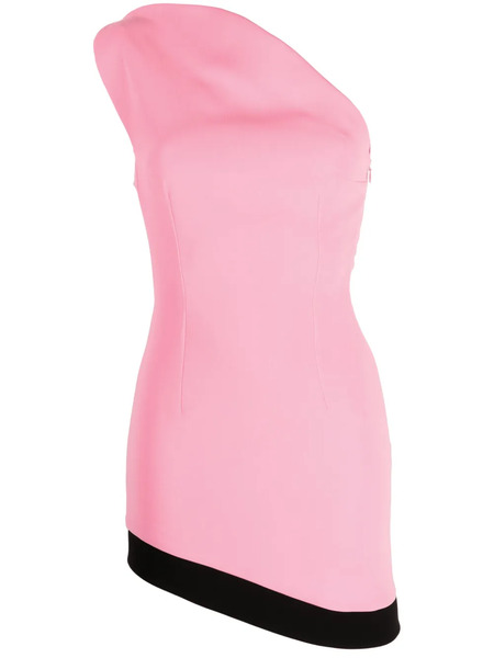  V:pm Atelier Nia One-shoulder Asymmetric Crepe Minidress - Pink 