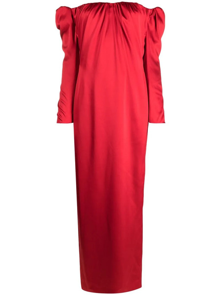  V:pm Atelier Off-shoulder Long-sleeved Dress - Red 