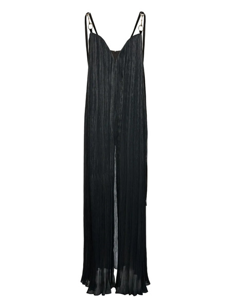  V:pm Atelier Rossa Plissé Strap Maxi Dress - Black 