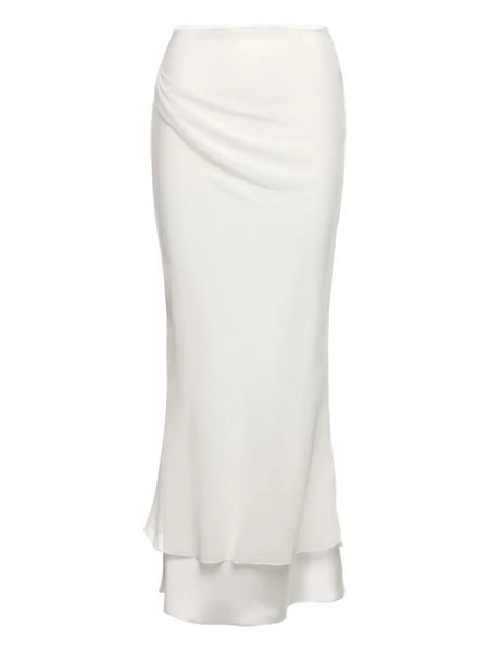  V:pm Atelier Sammy Draped Double-layer Maxi Skirt - White 