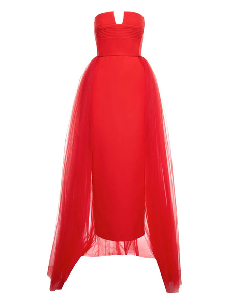  V:pm Atelier Strapless Tulle Overlay Dress - Red 