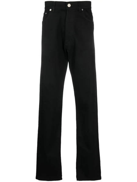  Vtmnts Barcode-patch Straight-leg Jeans - Black 