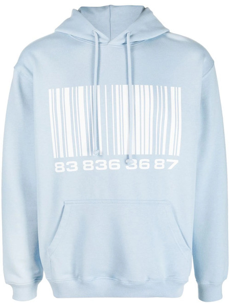  Vtmnts Big Barcode Hoodie - Blue 