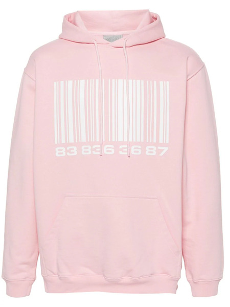  Vtmnts Big-barcode Hoodie - Pink 