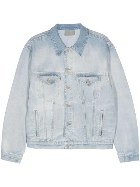  Vtmnts Logo-embroidered Denim Jacket - Blue 