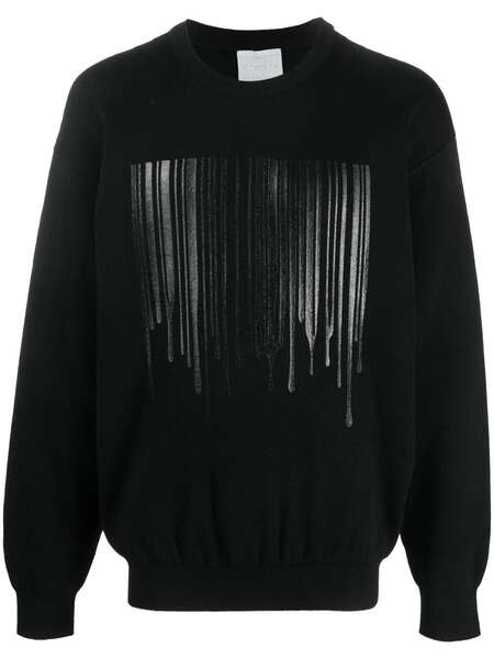 Vtmnts Logo-print Knit Sweater - Black 
