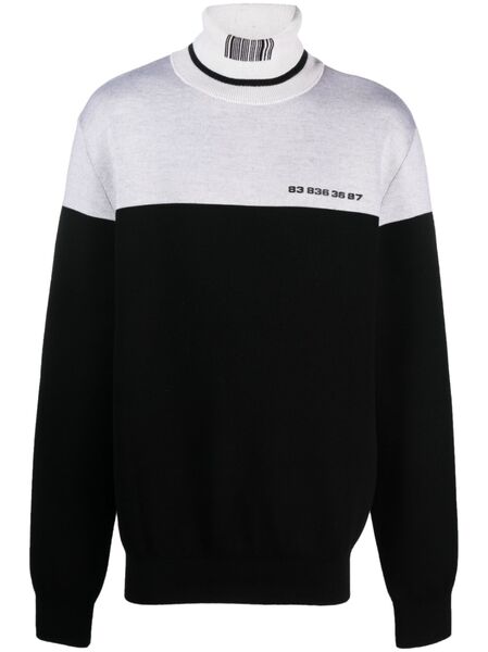  Vtmnts Numbered Roll-neck Jumper - Black 
