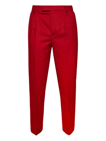  Vtmnts Pleated-front Wool Trousers - Red 