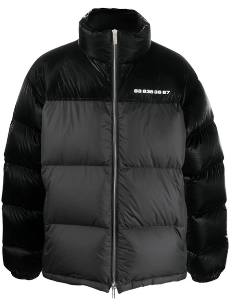  Vtmnts Two-tone Feather-down Jacket - Black 