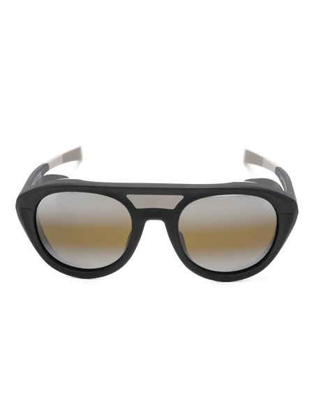  Vuarnet Ice 04 Side-shield Round-frame Sunglasses - Black 
