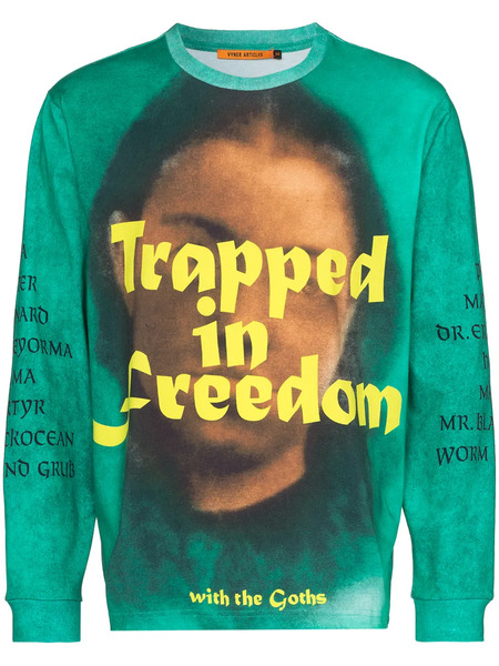  Vyner Articles Trapped Printed T-shirt - Green 