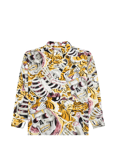  Wacko Maria Skull-print Shirt - Yellow 